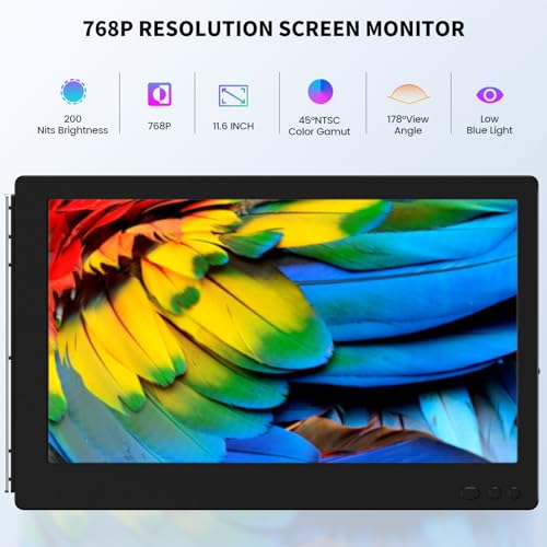 Portable Laptop Screen Extender: 11.6" Plug & Play