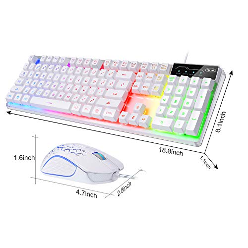 RGB LED Backlit Gaming Keyboard and Mouse Set