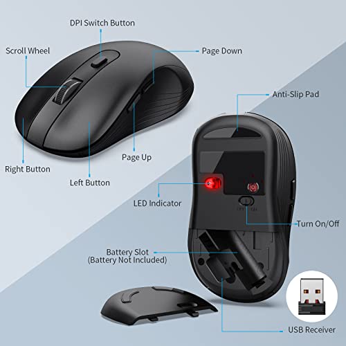 MARVO Wireless Keyboard & Mouse Combo with Phone Holder
