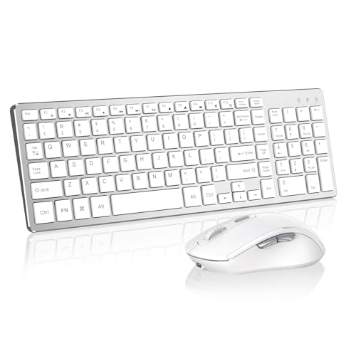 Rechargeable Wireless Keyboard Mouse Combo with 2.4 GHz