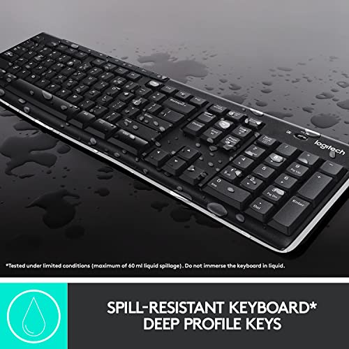 Logitech MK270 Wireless Keyboard & Mouse Combo, 2.4GHz, Windows