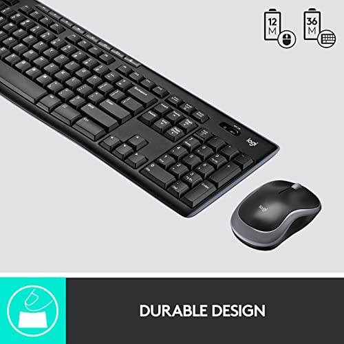 Logitech MK270 Wireless Keyboard & Mouse Combo, 2.4GHz, Windows