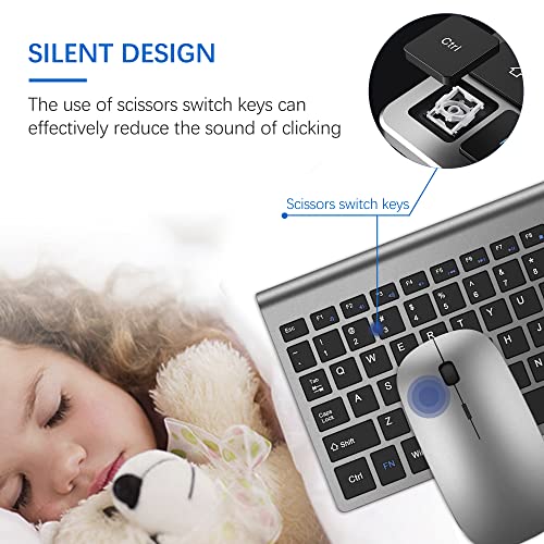 TopMate Slim Wireless Keyboard and Mouse Combo, 2.4G
