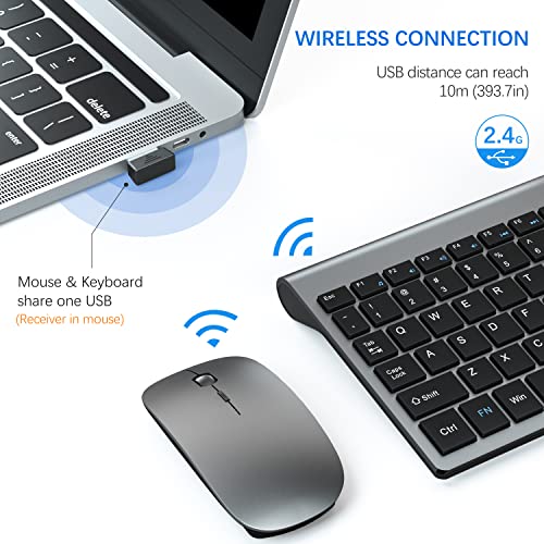 TopMate Slim Wireless Keyboard and Mouse Combo, 2.4G