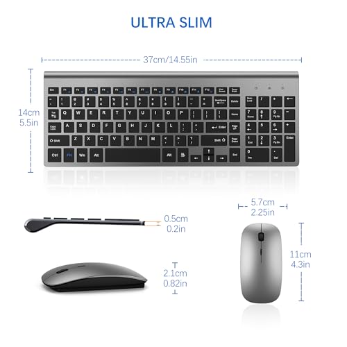 TopMate Slim Wireless Keyboard and Mouse Combo, 2.4G