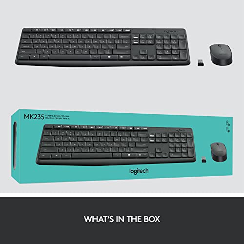 Logitech MK235 Wireless Keyboard and Mouse Combo for Windows