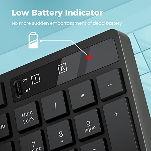 Lovaky Wireless Keyboard and Mouse Combo, Ergonomic Design