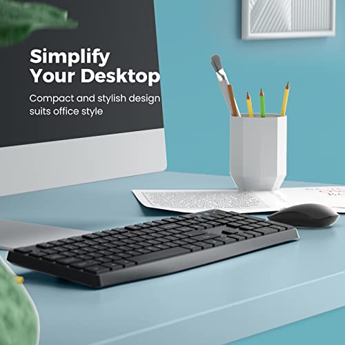 Lovaky Wireless Keyboard and Mouse Combo, Ergonomic Design
