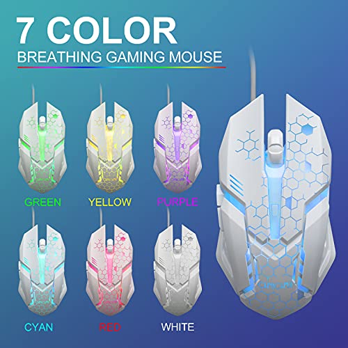 CHONCHOW LED Keyboard & Mouse Combo - White