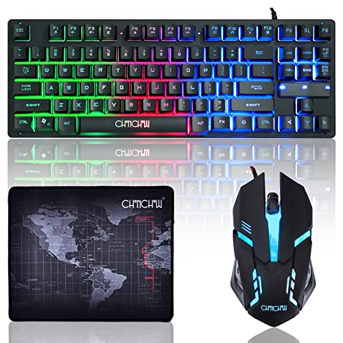 CHONCHOW 87 Keys Gaming Keyboard and Mouse Combo