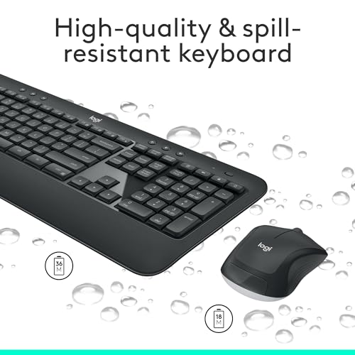 Logitech MK540 Wireless Keyboard and Mouse Combo, 2.4GHz