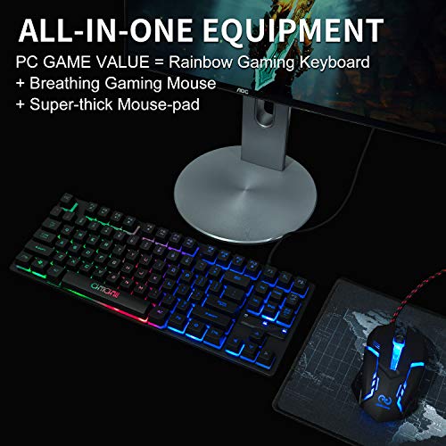 CHONCHOW 87 Keys Gaming Keyboard and Mouse Combo