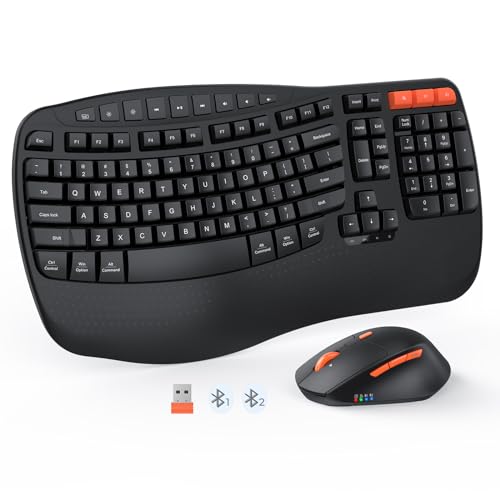 MEETION Ergonomic Wireless Keyboard & Mouse Set