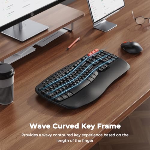 MEETION Ergonomic Wireless Keyboard & Mouse Set