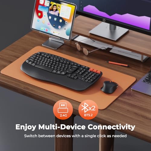 MEETION Ergonomic Wireless Keyboard & Mouse Set
