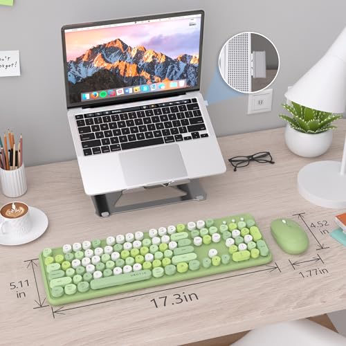 UBOTIE Colorful Wireless Keyboard and Mouse Combo Set