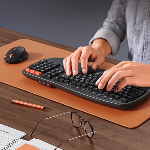 MEETION Ergonomic Wireless Keyboard & Mouse Set