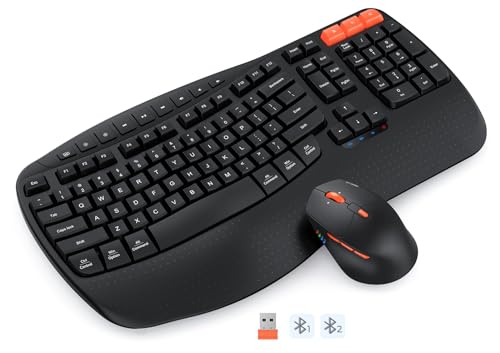 MEETION Ergonomic Wireless Keyboard & Mouse Set