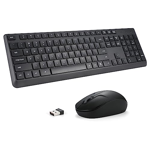 Wireless Keyboard and Mouse Combo for Windows and Mac