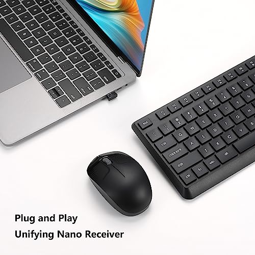 Wireless Keyboard and Mouse Combo for Windows and Mac