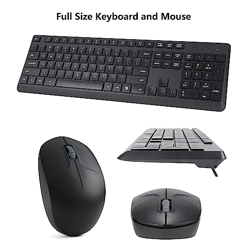 Wireless Keyboard and Mouse Combo for Windows and Mac