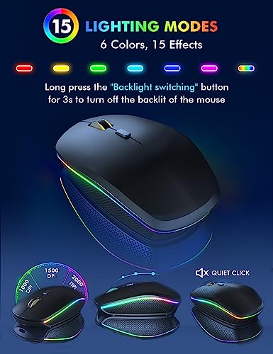 RGB Backlit Wireless Keyboard and Mouse Combo