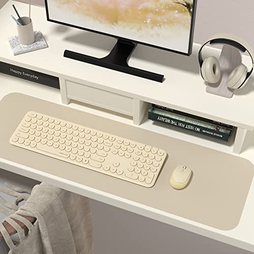 UBOTIE Quiet Wireless Keyboards and Mouse Set (Light Khaki)