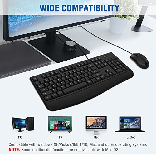 Ergonomic Keyboard and Mouse Combo for Windows and Mac
