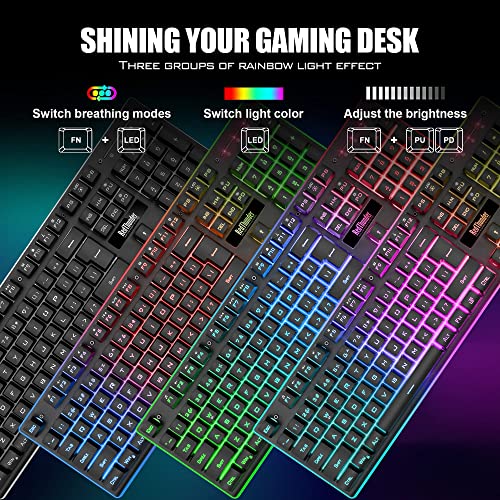 RedThunder K10 Wireless Gaming Keyboard and Mouse Combo