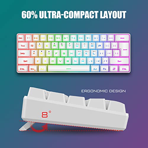 RedThunder Mini Gaming Keyboard and Mouse Combo, RGB Backlit