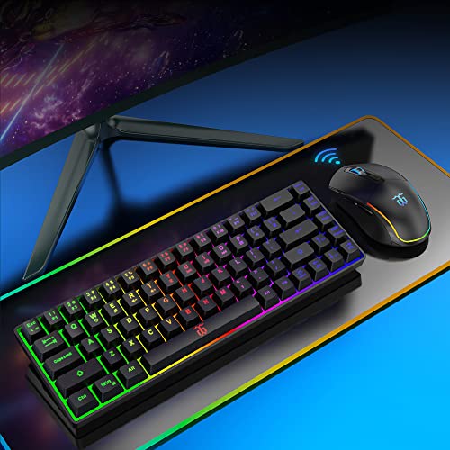 Snpurdiri 60% Wireless Gaming Keyboard and Mouse Combo