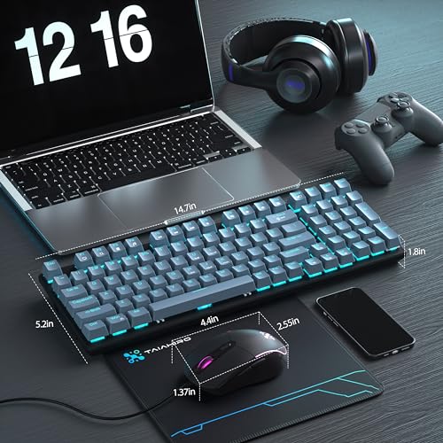 RGB Mechanical Gaming Keyboard and Mouse Combo with Pad