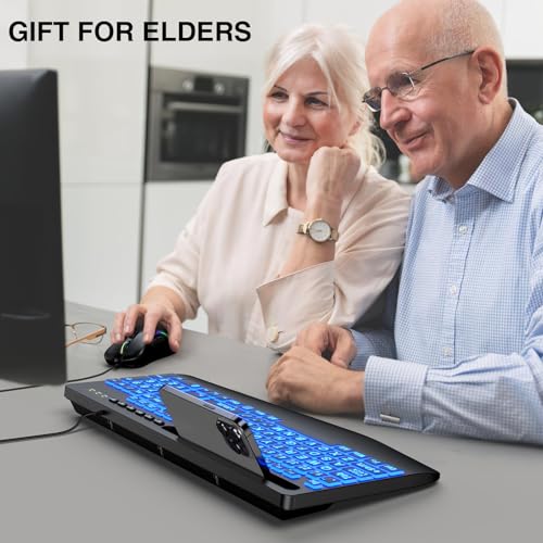 Backlit Keyboard and Mouse Combo with Large Print