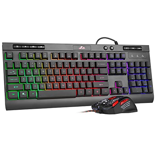 Rii LED Gaming Keyboard and Mouse Combo (RGB)