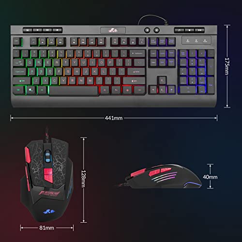 Rii LED Gaming Keyboard and Mouse Combo (RGB)
