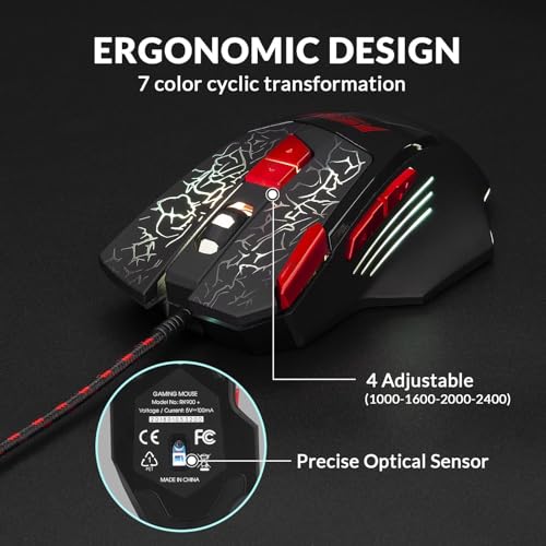 Rii LED Gaming Keyboard and Mouse Combo (RGB)