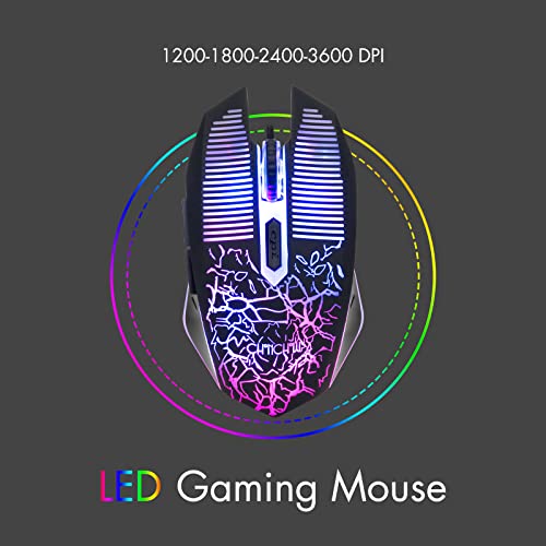 CHONCHOW Gaming Keyboard and Mouse USB Wired Rainbow