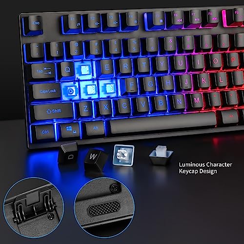 CHONCHOW Gaming Keyboard and Mouse USB Wired Rainbow