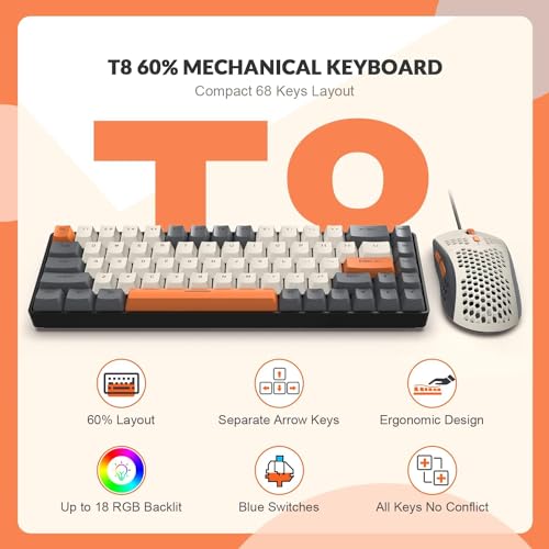 ZIYOU LANG RK-T8PR0 Mechanical Gaming Keyboard Mouse Combo