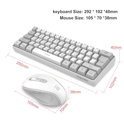 Snpurdiri Wireless Gaming Keyboard and Mouse Combo RGB