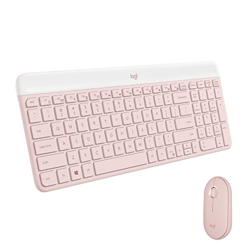 Logitech MK470 Slim Wireless Keyboard Mouse Combo - Compact, Quiet