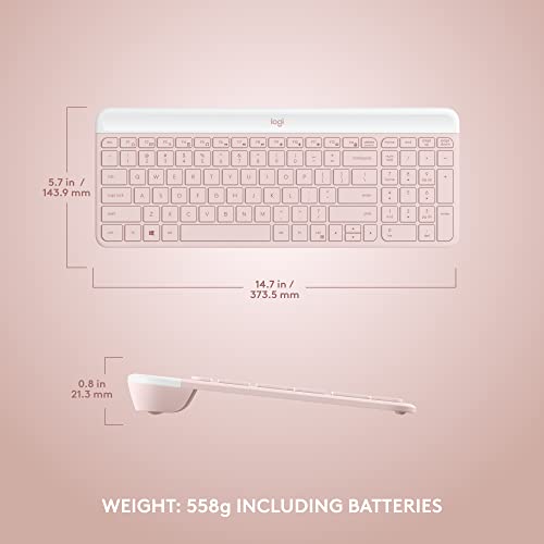 Logitech MK470 Slim Wireless Keyboard Mouse Combo - Compact, Quiet