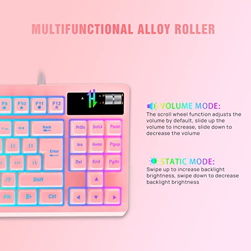 KOLMAX HUNTER RGB Pink Gaming Keyboard and Mouse