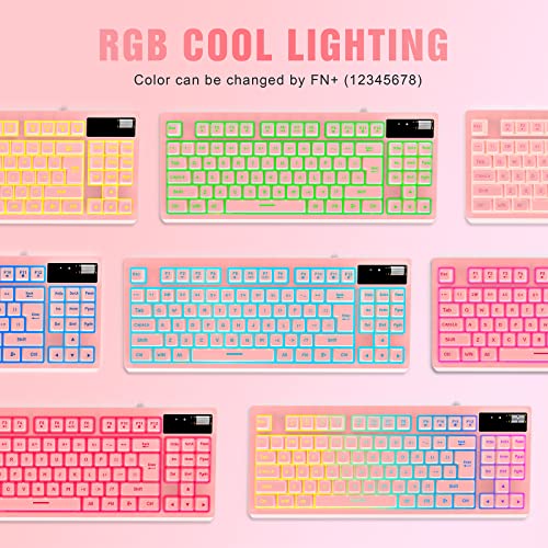 KOLMAX HUNTER RGB Pink Gaming Keyboard and Mouse