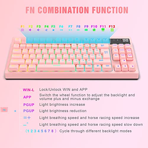 KOLMAX HUNTER RGB Pink Gaming Keyboard and Mouse