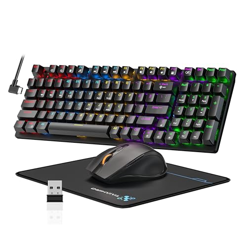 Ergonomic Wireless Gaming Keyboard and Mouse Combo