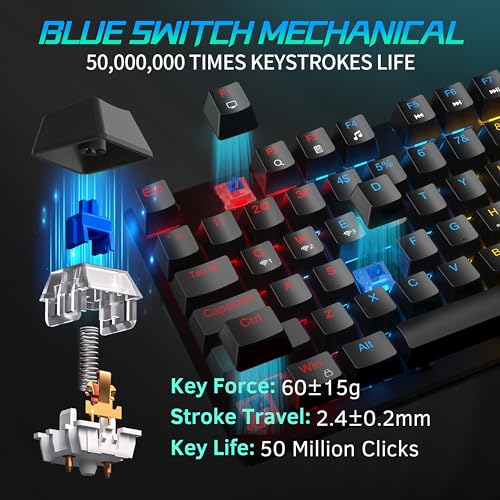 Ergonomic Wireless Gaming Keyboard and Mouse Combo