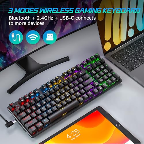 Ergonomic Wireless Gaming Keyboard and Mouse Combo