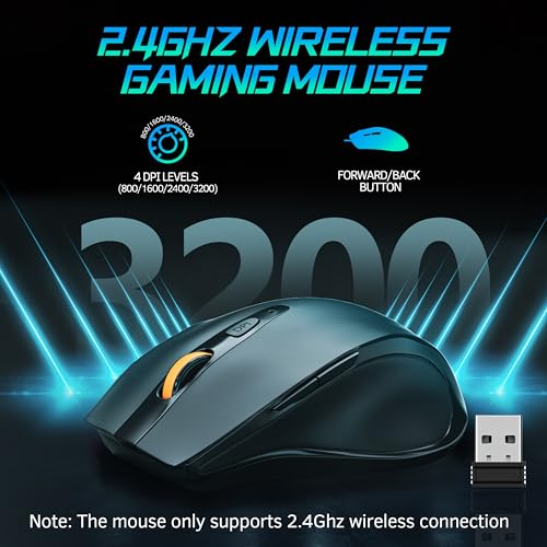 Ergonomic Wireless Gaming Keyboard and Mouse Combo