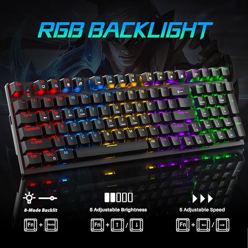 Ergonomic Wireless Gaming Keyboard and Mouse Combo